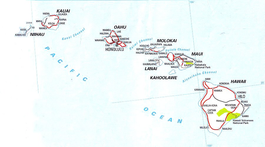 cartina hawaii